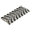 Paper Party Striped Straws Black/White I1I6