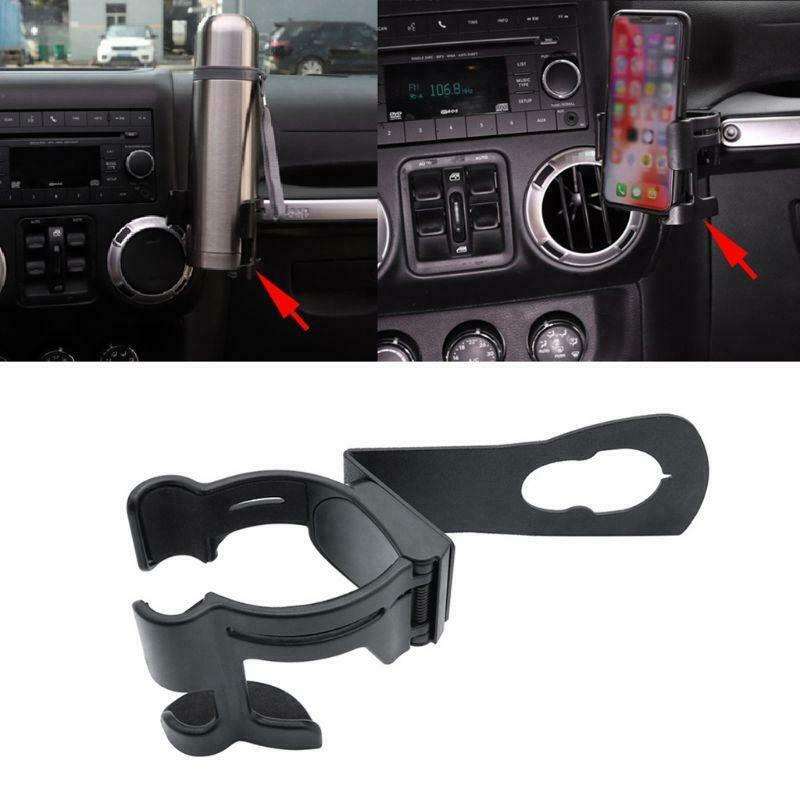 Multi-Function Drink Cup Phone Holder 2 in 1 Bolt-on Stand Bracket for Jeep JK