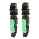 Universal Motorcycle Rear Pillion Footpegs Foot Pegs 8mm Thread Green