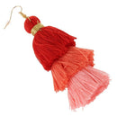 3 Layered Womens Stylish Earrings Bohemian Style Summer Tassel Drop Earring