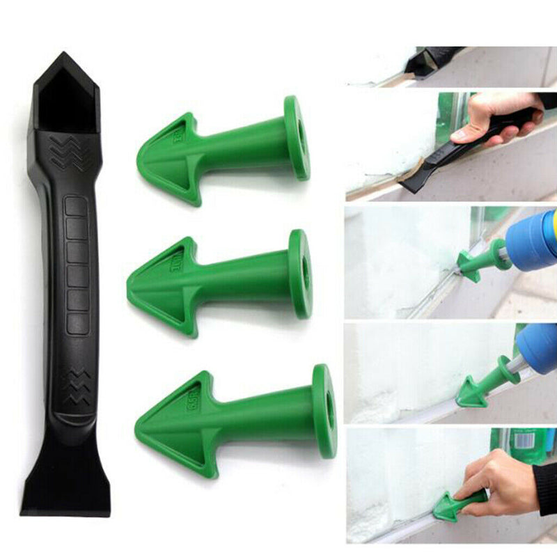 Caulk Nozzle Scraper Grout Kit Spatulas Set Hand Tools For Home Industrial Green