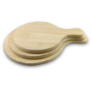 Wooden Pizza Peel Round Dessert Plates Pizza Plates Serving Tray Board 7inch