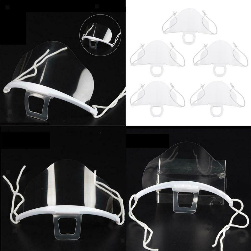 Smile Safety Face Shield Chef Hotel Visors Protect Mouth Shield 6.7x14cm