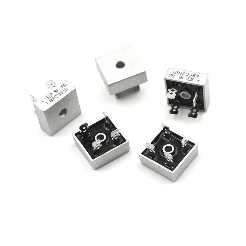 5PCS 35A 1000V Metal Case Single Phases Diode Bridge Rectifier KBPC3510 S Gw