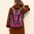 Women'S Nylon Backpack Multifunction Fashion Shoulder Bag Drawstring Multif