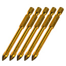 5Pcs/Set 6mm Glass Marble Porcelain Spear Head Ceramic Tile Drill Bit Hex Shank