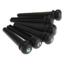 6 Pcs Guitar Family Natural Ebony Folk Acoustic Guitar Bridge Pins U2O1