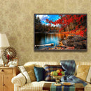 5D Fall Leaves Lake DIY Diamond Embroidery Painting Full Drill Cross Stitch