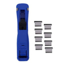 Blue Plastic Handheld Medium Size Fast Clam Clip Dispenser P7O5