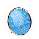 Round Large Thermometer Hygrometer Temperature Humidity Monitor Meter Gauge Blue
