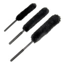 3x Multi Size Wool Blend Wheel Cleaning Grills Door Frames Washing Brushes