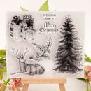 Merry Christmas Tree Reindeer Stamp clear Silicone craft for DIY Scrapbooking JR