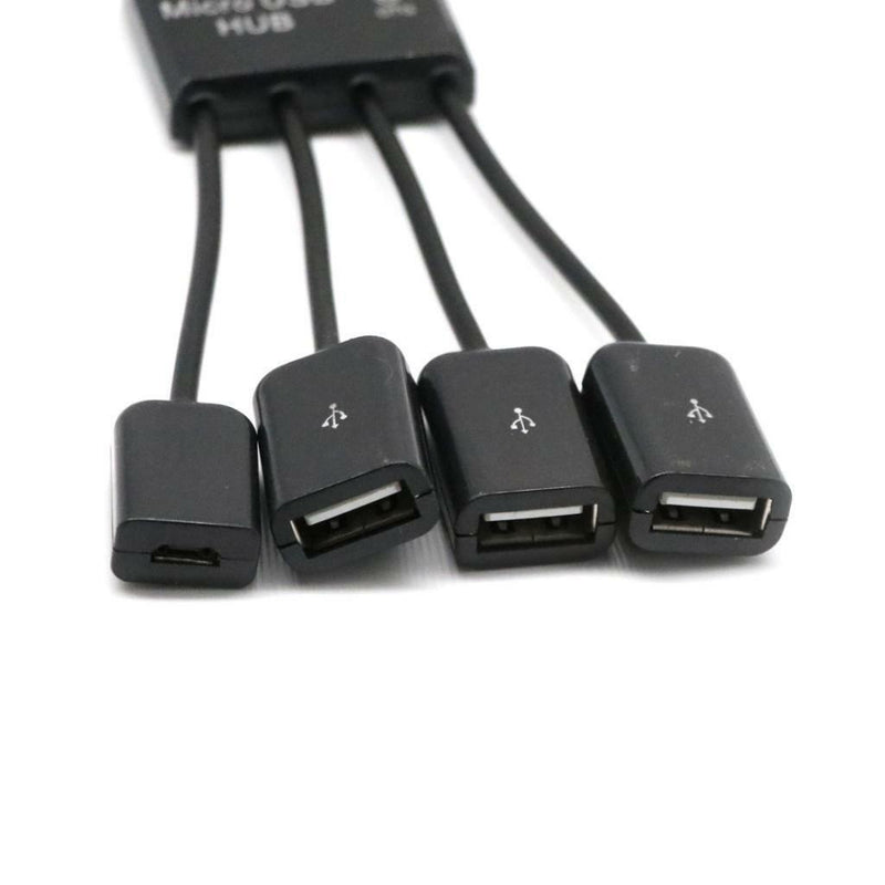 4 in 1 Male to Female Micro USB 2.0 Charging Host OTG Hub Cable Adapter