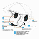 Motorcycle Bluetooth 4.2 Helmet Headset 30MW Wireless Interphone Intercom w/Mic