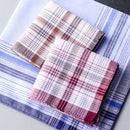 15Pcs Cotton Plaid Men's Handkerchief Square Decorative Suits Grid Hanky ZFB