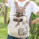 Cotton And Linen Backpack Female Korean Version Of The Graffiti Leisure Tra