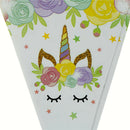 10pcs flags/set Hanging Paper Banner Garland For Kids Birthday Party  BX