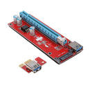 2pcs PCI Express Riser Card 1x to 16x USB3.0 SATA Power for Bitcion Minier