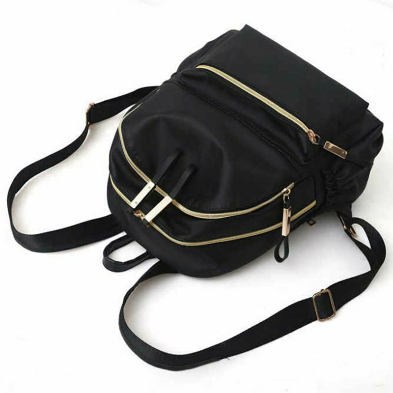 Casual Oxford Backpack Women Black Waterproof School Bags for Teenage Girls M9S2