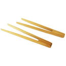 Bamboo Kitchen Tongs 9.6 Inch Reusable Tongs Tool for Cooking, Toast, Bagel N2J9