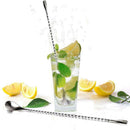 Bar Spoons Stainless Steel Set Of 6 Professional Cocktail Mixing Spoon Bar  O1P6