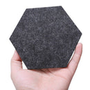 Visual Press Pack Of 6 Felt Fabric Hexagon Cup Mat Drink Coasters Beer Coff M5A3