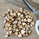 200pcs Rustic Wooden Wood Love Heart Beads For Wedding Scatter Table Decora T8L4