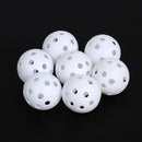 50pcs White Plastic Hollow Airflow Golf Practice Hollow Sports Training