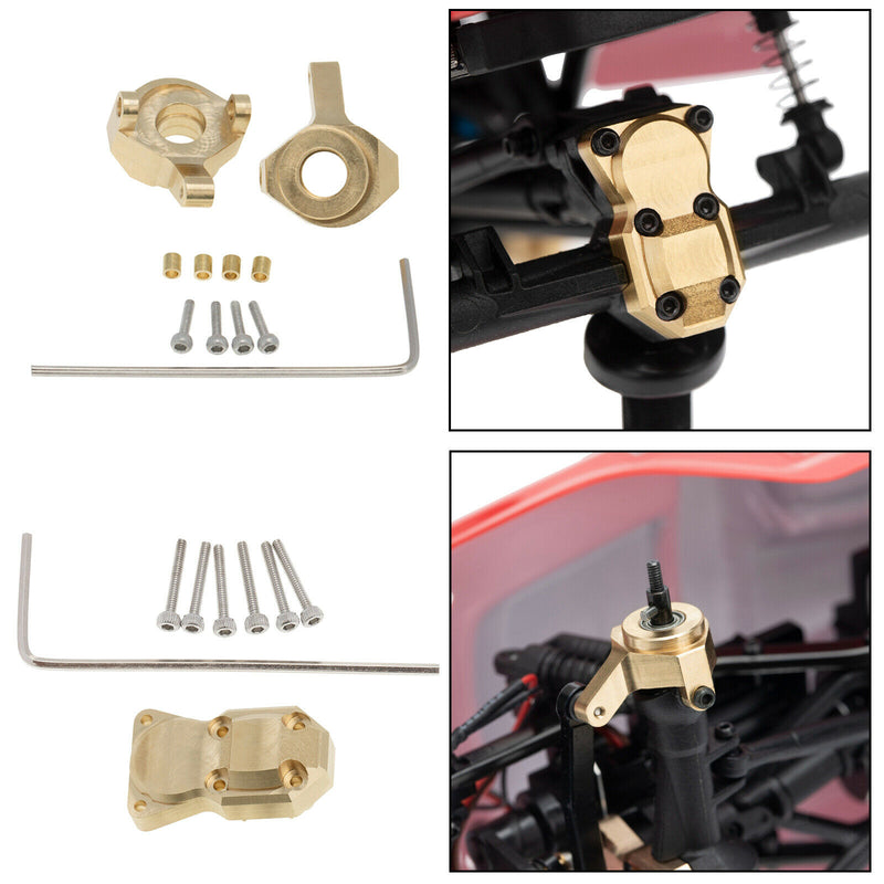 Metal Steering Knuckle Diff Cover for Axial SCX24 90081 1:24 Crawler Parts
