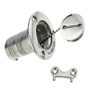 Stainless Steel 316 Marine Boat Deck Water Filler w/ Key Cap for Boats - 38mm