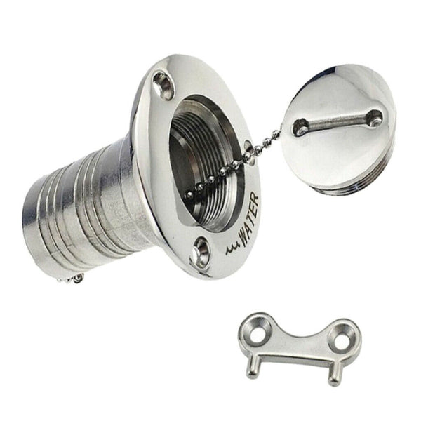 Stainless Steel 316 Marine Boat Deck Water Filler w/ Key Cap for Boats - 38mm