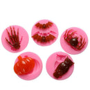5pcs Silicone Molds Fondant Chocolate Moulds Halloween Cake Decorating Tools