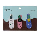 3Pcs /Set Fresh Cute Cactus Magnetic Bookmarks Stationery Office School Supply