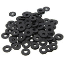 M5 x 10mm x 1mm Black Nylon Flat Washers Gaskets Spacers 100PCS A7D9