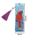 5D Diamond Painting Shiny Bird Bookmark Kit Leather For DIY Craft With Tassel