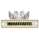 DIY Swan Special Shaped Diamond Painting Luminous Temporary Parking Plate