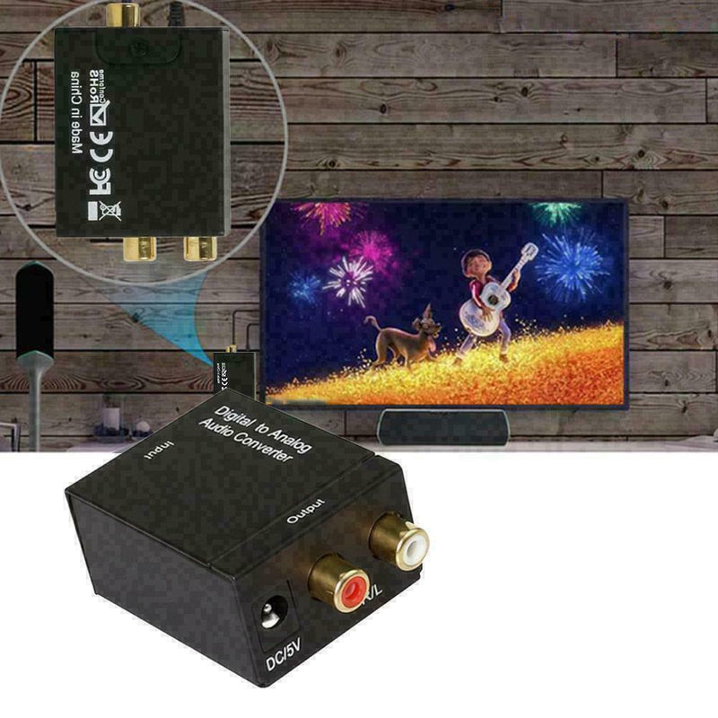 Digital Toslink Coaxial Optical to Analog Audio Converter Adapter H2S0 L/R A1R5