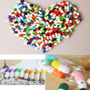 50X Message in a Bottle Capsule Letter Cute Love Friendship Half Color Pills LJ