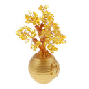 Yellow Feng Shui Crystal Money Tree Office Home Decor Bring Luck / Wealth