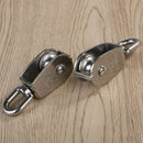 2Pcs 25MM Single Pulley Block in 304 Stainless Steel M25 Pulley Roller Load