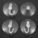 4 Pieces 50mm Diameter House Bathroom PVC Blue Clear Plastic Suction Cup Ho W1Y7