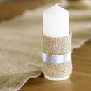 10m Burlap Ribbon Table Runner Rustic Wedding Decoration S3F4