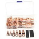 140X Assorted Car Auto Copper Ring Lug Terminal Wire Bare Cable Crimp ConneSEAU