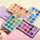 60 COLORS BEAUTY GLAZED Glitter Eyeshadow Palette Pigment Shimmer Metalic Q9L1