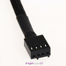 5 PCS 12" 4 Pin Connector Case Fan Extension female Split to Male Power Cable