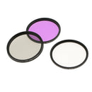 Lens Filter Kit UV CPL Polarizer FLD + Storage Bag for Nikon Canon 62mm