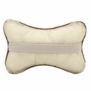 2 Pcs Leather PP Cotton Car Headrest Neck Pillow Auto Seat Cover Head Neck  Q2T5