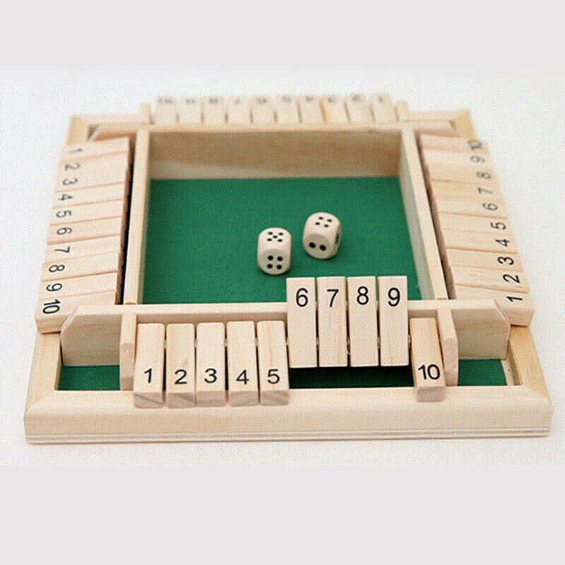 4 Players Digital Puzzle Board Game Shut The Box Game Set Number Drinking G X6Q8