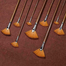9 pcs/set Artmaster Artists Fan Brush Small, Medium U2 O Large Watercolour, V8E7