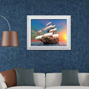 5D DIY Full Drill Diamond Painting Sailboat Cross Stitch Embroidery Craft